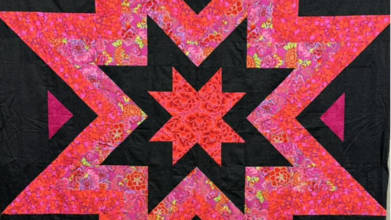 Exploding Star quilt top